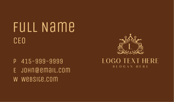 Academia Regal Shield Business Card Design Image Preview