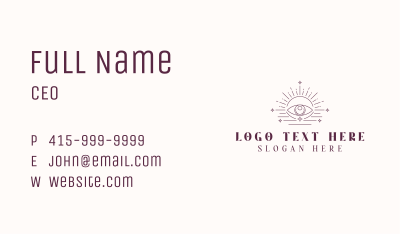 Boho Eye Celestial Business Card Image Preview