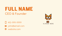 Geometric Fox Mascot  Business Card Image Preview