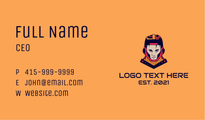 Space Warrior Character Business Card