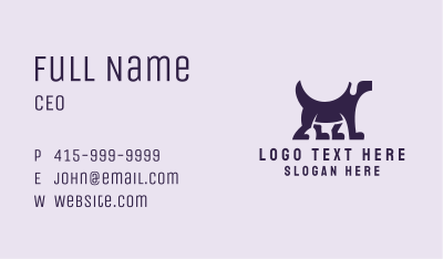 Pet Grooming Dog  Business Card Image Preview