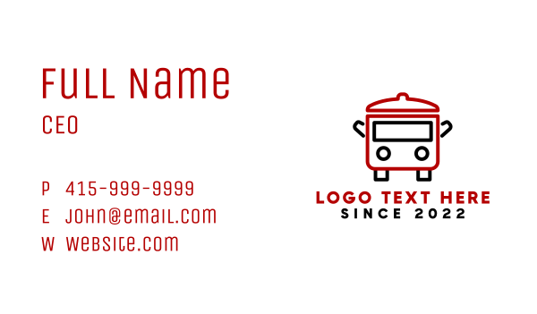 Kitchen Food Truck  Business Card Design Image Preview