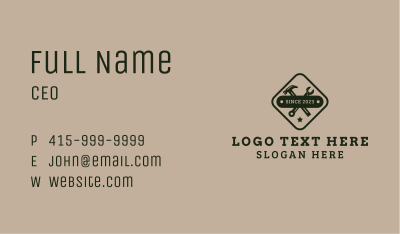  Wrench Hammer Tools Business Card Image Preview