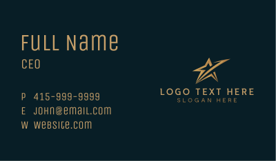 Premium Star Production Business Card Image Preview