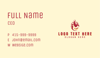 Fire Grill Chicken Business Card Image Preview