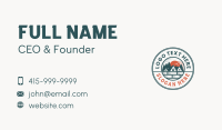 Mansion Forest Sunrise Badge Business Card Image Preview