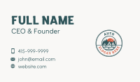 Mansion Forest Sunrise Badge Business Card Image Preview