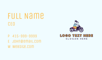 Dog Motorcycle Rider Business Card Image Preview
