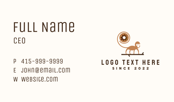 Monkey Donut Pastry Business Card Design Image Preview