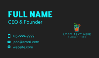 Neon Cocktail Drink  Business Card Image Preview