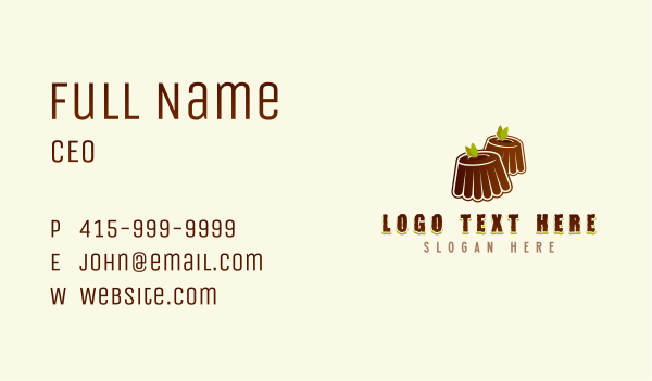 Chocolate Pudding Dessert Business Card Design Image Preview