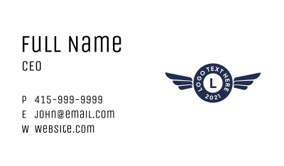 Military Airforce Letter  Business Card
