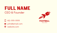 Red Football Rocket Business Card Image Preview