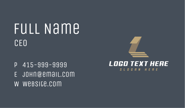 Logistics Slant Stripe Letter L Business Card Design Image Preview
