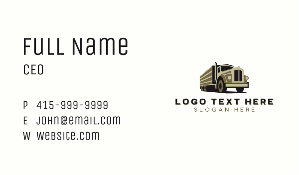 Logistics Trucking Vehicle Business Card Design Image Preview