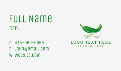 Natural Leaf Ripple Business Card Image Preview