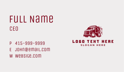 Freight Truck Smoke Business Card Image Preview
