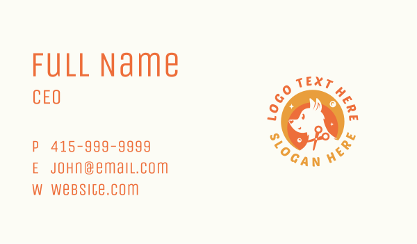 Dog Animal Grooming Business Card Design Image Preview