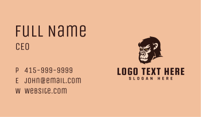 Wild Gorilla Head Business Card Image Preview