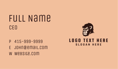 Wild Gorilla Head Business Card Image Preview