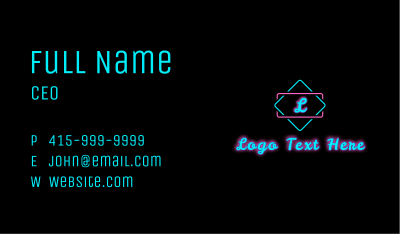 Summer Glowing Letter Business Card Image Preview