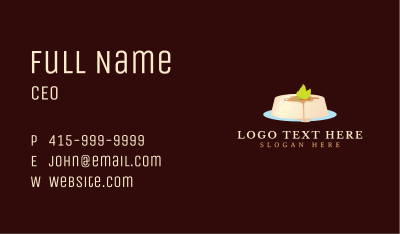 Panna Cotta Dessert Pudding Business Card Image Preview