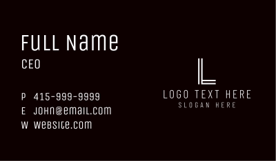 Minimalist Company Letter Business Card Image Preview