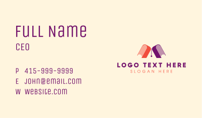 Letter A Bookstore Business Card Image Preview