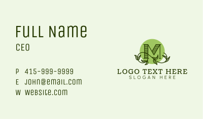 Organic Products Letter Business Card Image Preview