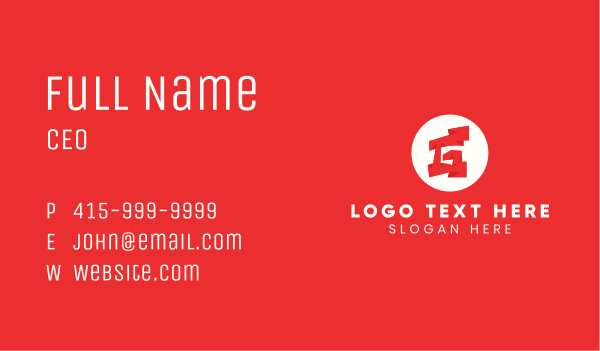 Red Letter G Business Card Design Image Preview