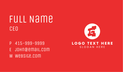 Red Letter G Business Card Image Preview