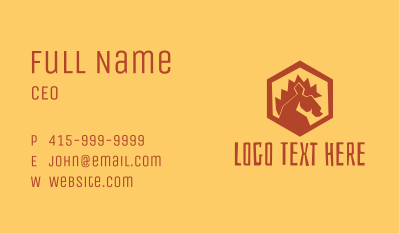 Red Horse Hexagon Business Card