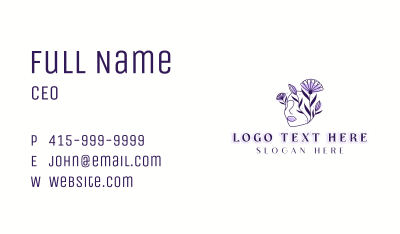 Floral Woman Skincare Business Card Image Preview