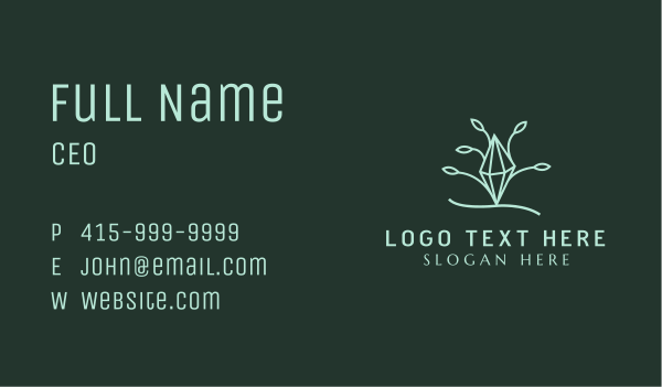 Luxe Diamond Nature Business Card Design Image Preview