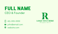 Botanical Garden Letter R Business Card Preview