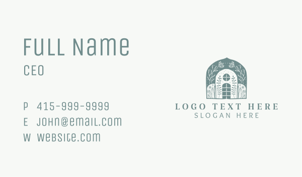 Natural Floral Home Business Card Design Image Preview