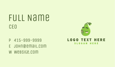 Green Pear Fruit  Business Card Image Preview