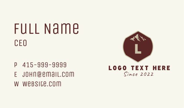 Travel Mountain Letter Business Card Design Image Preview