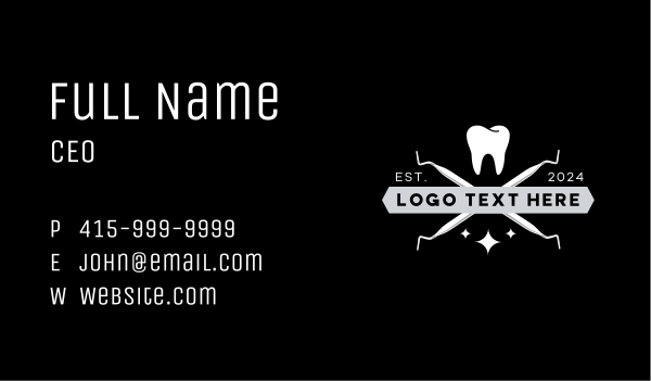 Dental Tooth Clinic Business Card Design Image Preview