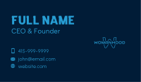 Techy Neon Lettermark Business Card Image Preview