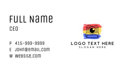 Artistic Polaroid Camera Business Card Image Preview