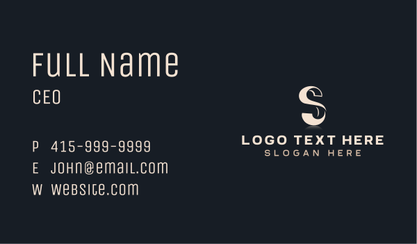 Creative Stylist Apparel Letter S Business Card Design Image Preview