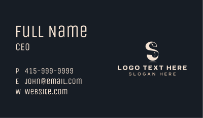 Creative Stylist Apparel Letter S Business Card Image Preview