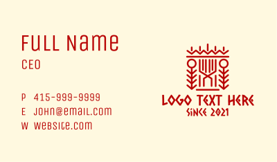 Aztec Arrow Pattern Business Card Image Preview