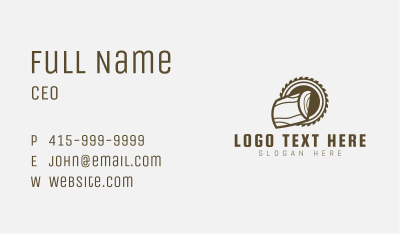 Lumber Saw Tool Business Card Image Preview