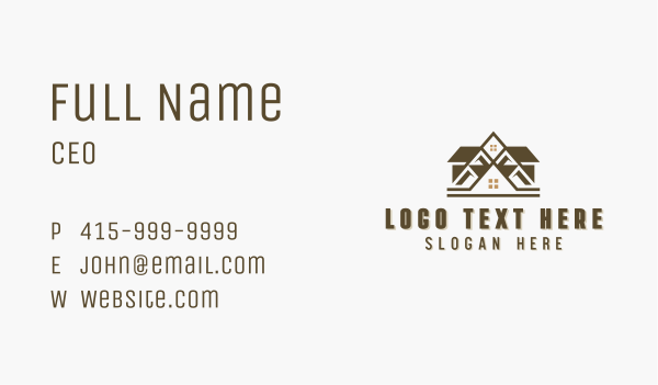Residential Home Repair Business Card Design Image Preview