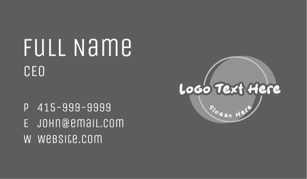 Modern Graffiti Circle Business Card Design Image Preview