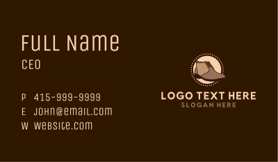 Handmade Leather Footwear Business Card Image Preview