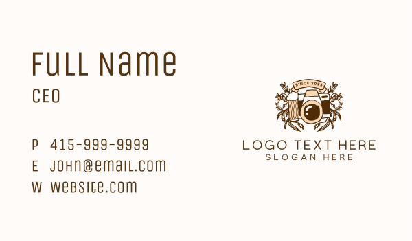 Vintage Camera Studio Business Card Design Image Preview