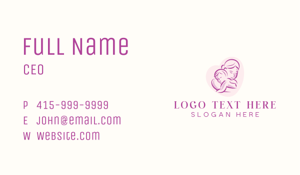Mother Child Love Business Card Design Image Preview